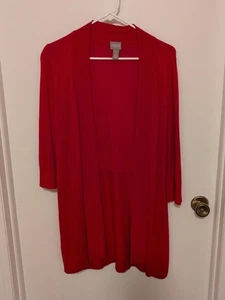 Cárdigan Chicos Talla 1 Pequeño Rojo Manga 3/4 Frente Abierto Suéter Ligero... - Imagen 1 de 3