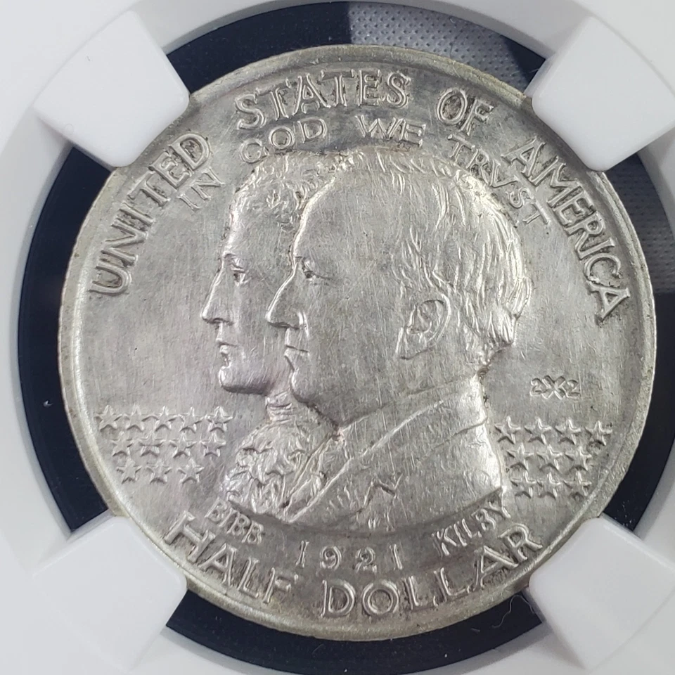 2x2 1921-P US Alabama Commemorative - NGC Graded AU Details Cleaned - Image 1 of 4