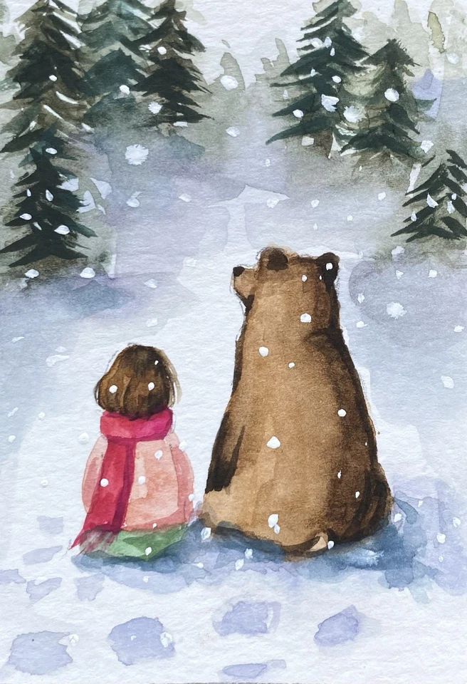 ACEO Original Mixed Media Painting Art - Image 1 of 1