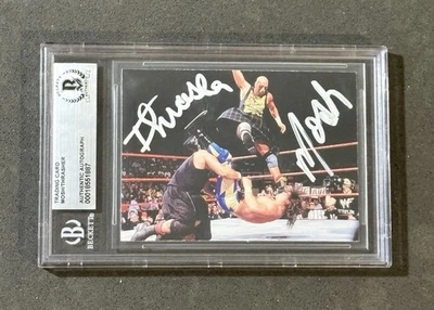 THE HEADBANGERS 1998 IMÁGENES DE CÓMIC WWF SUPERSTARZ TARJETA AUTOGRAFIADA FIRMADA BAS Foto 1 de 2