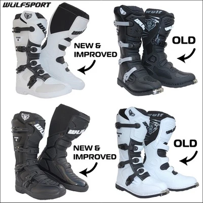 Wulfsport Track Star Adult Motocross Boots Off Road ATV Dirt Bike Wulf All Sizes