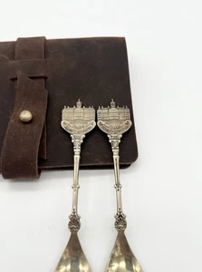 Vintage Royal Palace Amsterdam Souvenir Löffel Paar Holländisch Sammlerstück - Bild 1 von 9