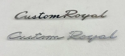 1958 Dodge Custom Royal Quarter Panel Name Plate Emblem 58 Convertible PAIR - Image 1 of 4