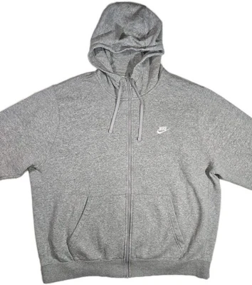 Sudadera con capucha Nike Sportswear Club polar cremallera completa gris para hombre 2XL  Foto 1 de 4