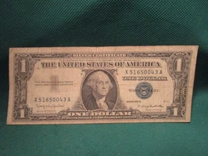 1957 B -  $1 One Dollar Silver Certificate  Blue Seal - AG - Picture 1 of 2