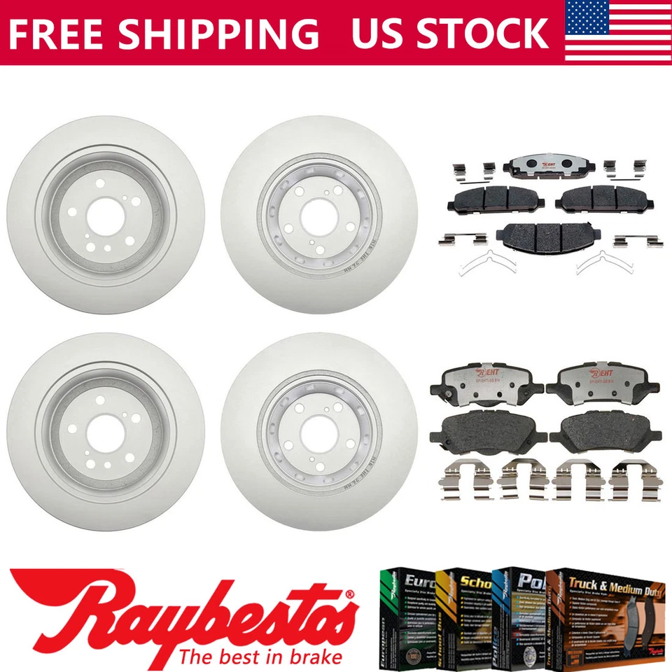 Передние и задние тормозные диски с покрытием и гибридные тормозные колодки для Toyota Venza 2009-2016 годов выпуска - Изображение 1 из 4