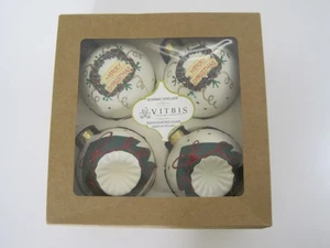 Vitbis Bombki Szklane mundgeblasene Glaskugeln Weihnachtsschmuck 3" 4er Set - Bild 1 von 6