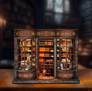 DIY Bücherecke Hogwards Buchhandlung Holz Puppenhaus Kit Miniatur Modell 3D Geschenk - Bild 1 von 7