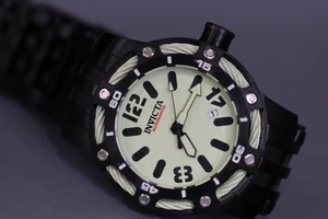 INVICTA Bolt Herren 50mm Edelstahl schwarz schwarz+grünes Zifferblatt NH35A Automatik - Bild 1 von 6
