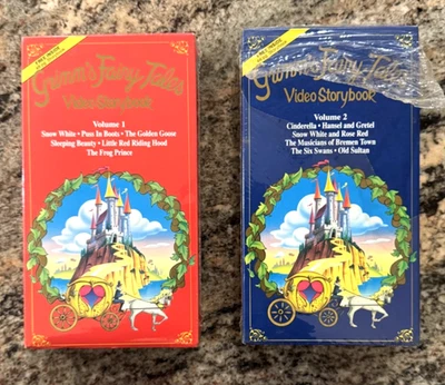 VHS Grimm's Fairy Tales Vol 1 & 2  (VHS, 1992, Slipsleeve) SEALED - Image 1 of 4