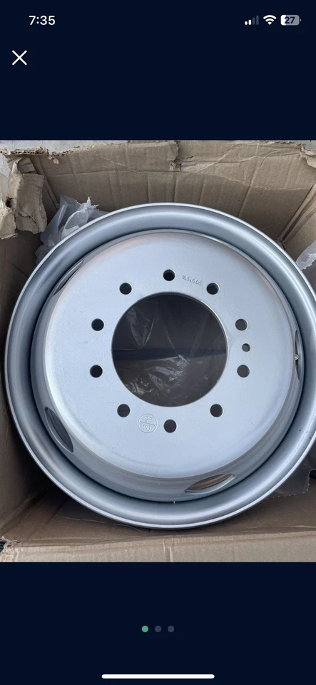 Conjunto de 4 aros Ford F450/F550 2016-2023 19,5x6 | 1007A - Imagem 1 de 2