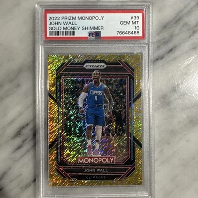 2022 PRIZM МОНОПОЛИЯ ЗОЛОТЫЕ ДЕНЬГИ ДЖОН СТЕНА /500 PSA 10 - Изображение 1 из 2