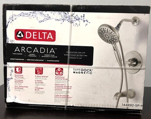 Delta Arcadia Spotshield Cepillado Nicke Multifunción Bañera Ducha Grifo NUEVO* - Imagen 1 de 2