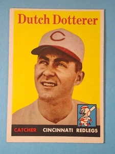 1958 Topps RC Dutch Dotterer Cincinnati Reds #396 VG+ ⚾ - Picture 1 of 11
