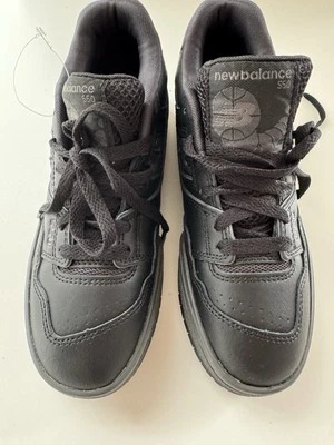 New Balance 550 Triple Black Boys Size 5 - Image 1 of 4