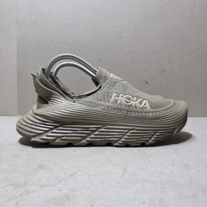 HOKA ONE ONE U RESTORE TC UNISEX KNIT SLIP ON TRAIMERS BEIGE UK6.5 EU40 - Picture 1 of 13