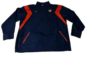 Nike Storm Fit Men's XL Pullover Jacket with WV Logo Blue & Orange - Picture 1 of 8