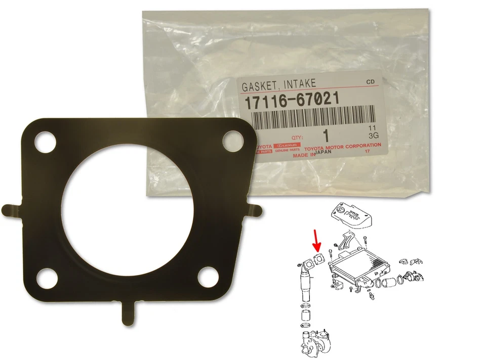 Junta intercooler 17116-67021 OE para Toyota Hilux Land Cruiser 2.5 3.0 diésel Foto 1 de 1