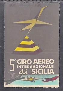C 19 ) tolle Luftpost Karte  "Giro Aereo Internationale di Sicilia" Italien 1953 - Picture 1 of 2