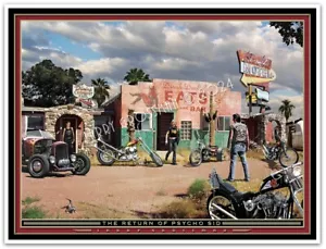 Impresión artística "PSYCHO SID" de Larry Grossman MOTO CHOPPER HARLEY BIKER - Imagen 1 de 2