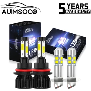For Jeep Grand Cherokee 1996-1998 White LED Headlight High/Low + Fog Light Bulbs - Picture 1 of 14
