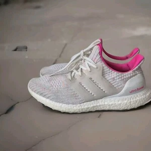 Adidas Ultraboost 4.0 DNA Athletic Running Shoes Cloud White Pink Womens Size 10 - Picture 1 of 8