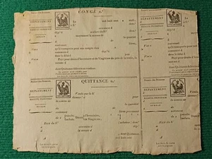VIEUX PAPIER VIERGE - CONGE ET QUITTANCE - DROITS D'INVENTAIRE - 1940 - Imagen 1 de 2