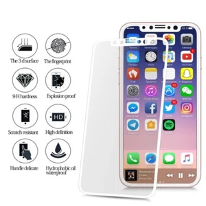 For iPhone XS / X , 3D Curved Full Coverage 9H Tempered Glass Screen Protector - Picture 1 of 11