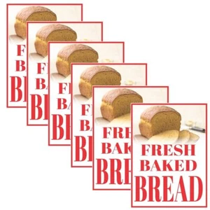 Frisches gebackenes Brot Einzelhandel Fenster Display Papier Schilder | 6er Pack | 18" B x 24" H - Bild 1 von 4