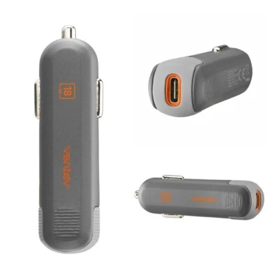 Ventev Charger Dashport 18W Single USB C port Dark Grey In Retail Packing - Image 1 of 4