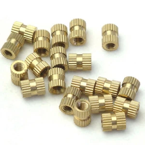 50Pcs M4 Brass Thread Inserts Nut Copper Injection Plastic Knurl Nut Variou Size - Picture 1 of 4