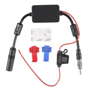 Universal Car Stereo FM Radio Antenna Signal Booster Amplifier Amp,12V Power ... - Picture 1 of 6
