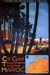 CIE GALE TRANSPORT TOURISM ALL THE MOROCCO  BY CTM TRAVEL VINTAGE POSTER REPRO - Picture 1 of 3