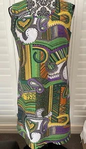 Vintage Loft 60’s Pattern Sleeveless Shift Dress - Size 42 (Aus 12) - Picture 1 of 12