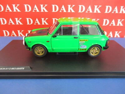 Die cast 1/18 Modellino Auto Autobianchi A112 Abarth MKV Verde 1980 by Solido - Immagine 1 di 4