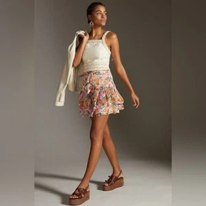 Anthropologie Cecilia Pettersson minigonna floreale taglia S donna flirty - Foto 1 di 11