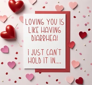 Divertida Tarjeta de San Valentín Tarjeta grosera Marido Esposa Novio Novia BCR449 - Imagen 1 de 3