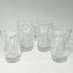 4er Set Mikasa Weihnachtsbaum Klar Kristallglas 5,5" Longdrinkbecher EUC - Bild 1 von 13