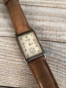 Vintage Gruen Precision Mens Mechanical Tank Watch Untested - Picture 1 of 6