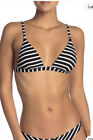 VitaminA Stripe Bikini Set Black And White Swimsuit Women Size 6/S 2 Pieces