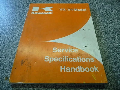 Kawasaki 1993-94 Motorcycle Service Specification Manual 99926-1024-01 - Image 1 of 2