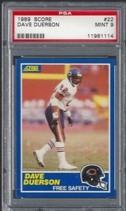 1989 Score #22 Dave Duerson PSA 9 MINT 11981114