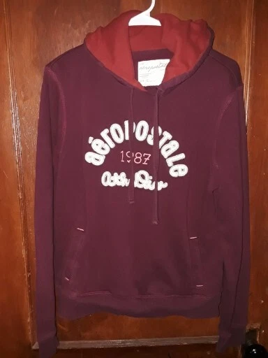 Aeropostale Sudadera con Capucha Niñas Extra Grande XL Granate Con Capucha Manga Larga  Foto 1 de 4