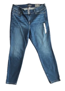 Pantalones de mezclilla para mujer Torrid 20R súper suaves tiro alto jegging lavado oscuro nuevos con etiquetas - Imagen 1 de 17