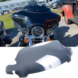 9"Smoke Wave Windshield Windscreen For Harley Touring FLHT FLH FLHX Street 2014+ - Foto 1 di 8