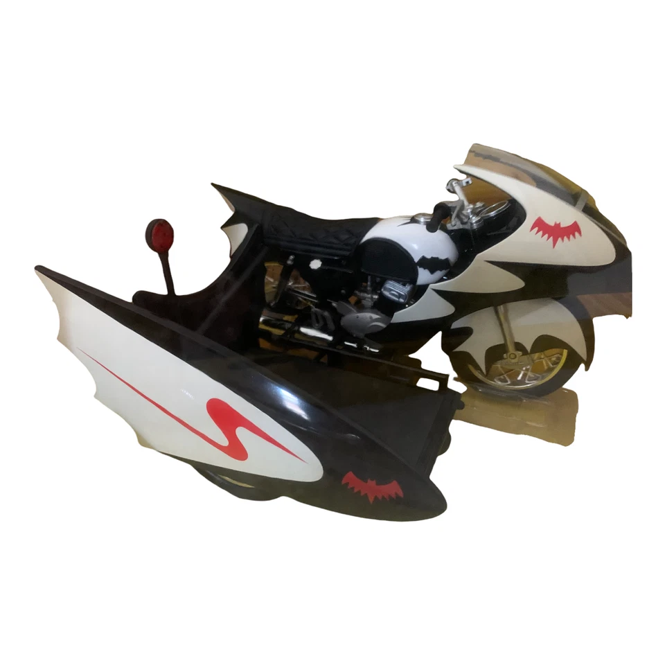 Hot Wheels 1966 TV Series BATMAN BATCYCLE & SIDECAR - 2009 1:12 #P6923 by Mattel - Image 1 of 4