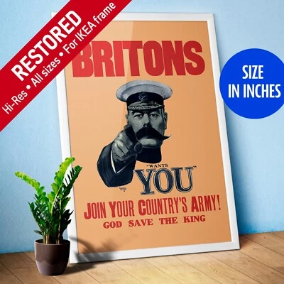 Britons: Lord Kitchener Wants You. Join Your Country's Army! UK, 1914 — poster - Image 1 of 4