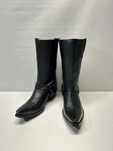 Ariat Damen schwarz Kiesel Leder Snip Toe Harness Westernstiefel Größe 9,5 B NEUWERTIG - Bild 1 von 21