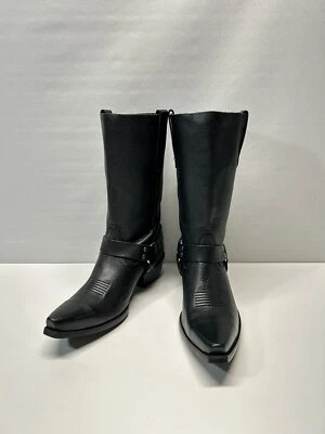 Ariat Women’s Black Pebble Leather Snip Toe Harness Western Boots Sz 9.5 B MINT - Image 1 of 4