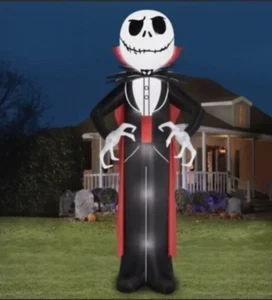 LED Inflable 18' Halloween COLOSSAL Pesadilla Jack Skellington Pumpkin King - Imagen 1 de 3
